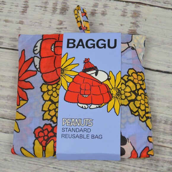 BAGGU Handbags - BAGGU Peanuts Snoopy Floral Flowers Reusable Bag NEW